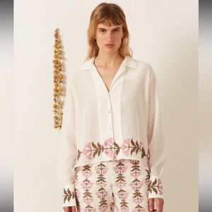 Alix of Bohemia Pippa Trumpet Lily Button-Down Blouse